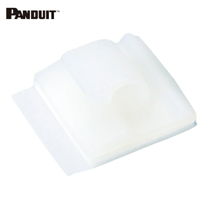 パンドウイット PANDUIT ACC62-AT-C 固定具 コードクリップアクリル系粘着テープ付ナチュラル100個入 (1袋)｜工具ランド