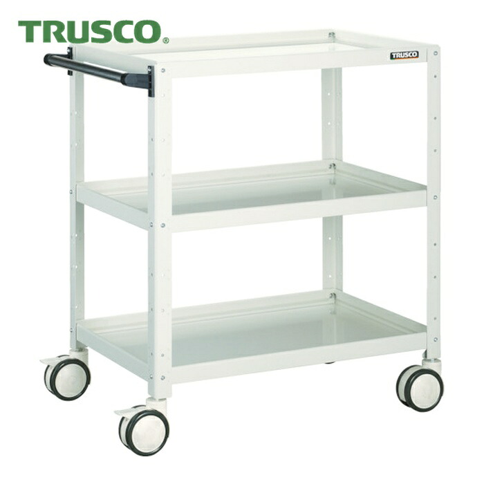 トラスコ TRUSCO ツールワゴン バーディワゴン 900X600XH740 ウレタン双輪 ホワイト (1台) BDW-793D-W