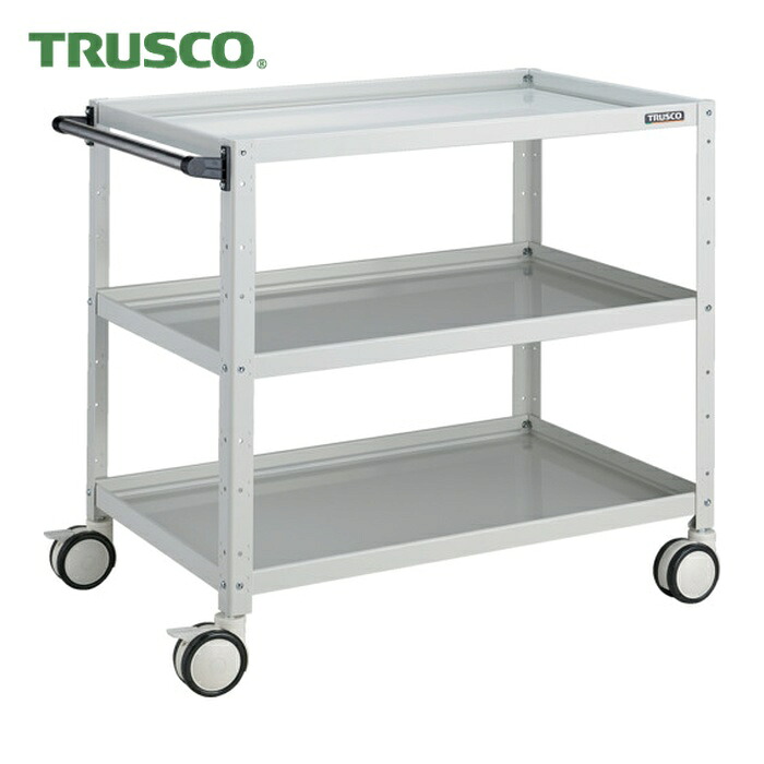 トラスコ TRUSCO ツールワゴン バーディワゴン 900X600XH880 ウレタン双輪 ホワイト (1台) BDW-993D-W 28,022円