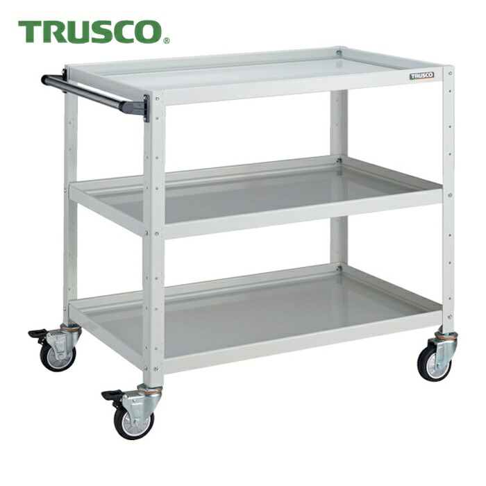トラスコ TRUSCO ツールワゴン バーディワゴン 900X600XH880 ウレタン車輪 ホワイト (1台) BDW-993U-W