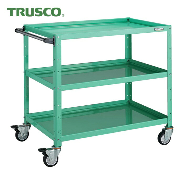 トラスコ TRUSCO ツールワゴン バーディワゴン 900X600XH880 ウレタン車輪 ヤンググリーン (1台) BDW-993U-YG｜工具ランド