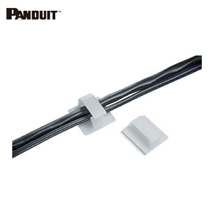 パンドウイット PANDUIT BEC75-A-L 固定具 コードクリップ ゴム系粘着テープ付き ナチュラル50個入 (1袋)