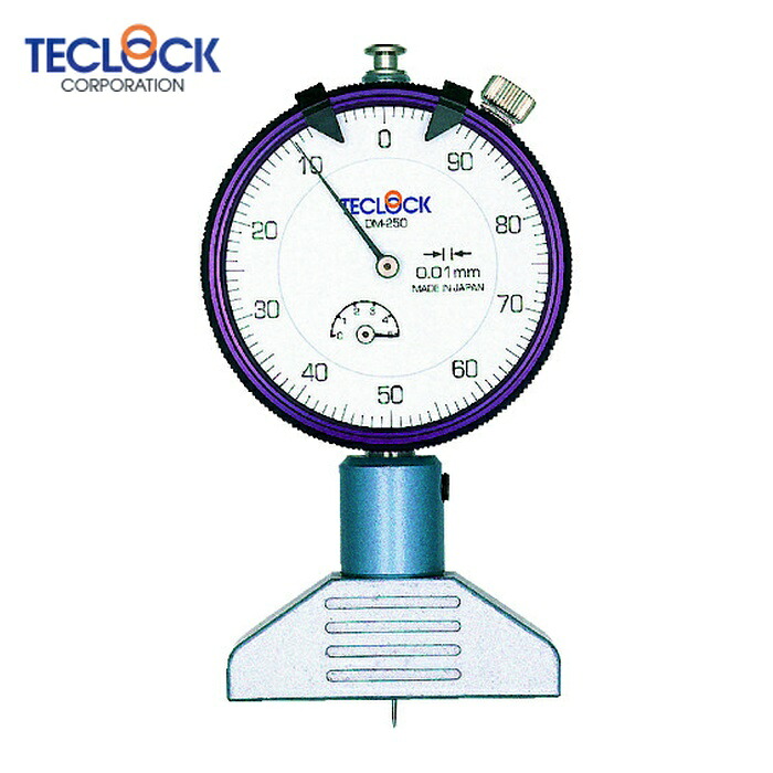 テクロック TECLOCK DM-250 ダイヤルデプスゲージ 測定範囲0~5mm (1個)