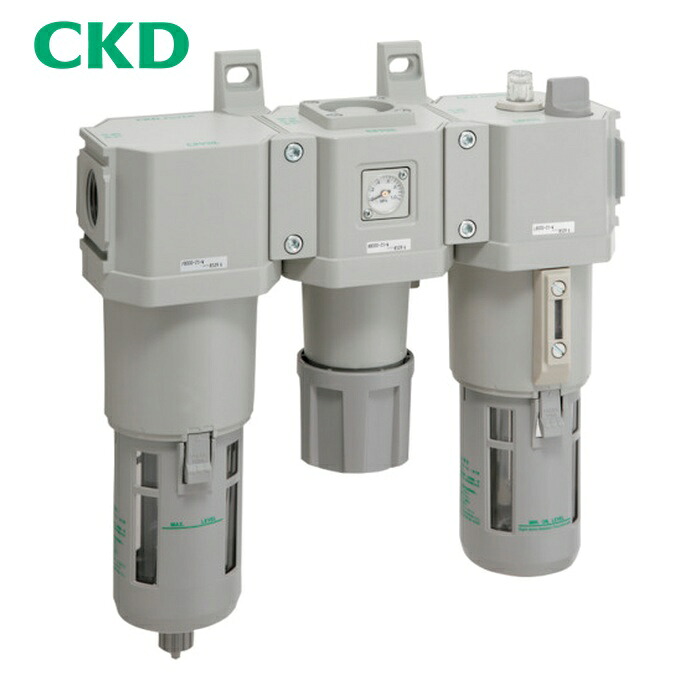 CKD C8000-25-W-F1 FRLユニット F.R.Lコンビネーション 標準白色シリーズ Rc1 フィルタ・手動付オートドレン (1S)
