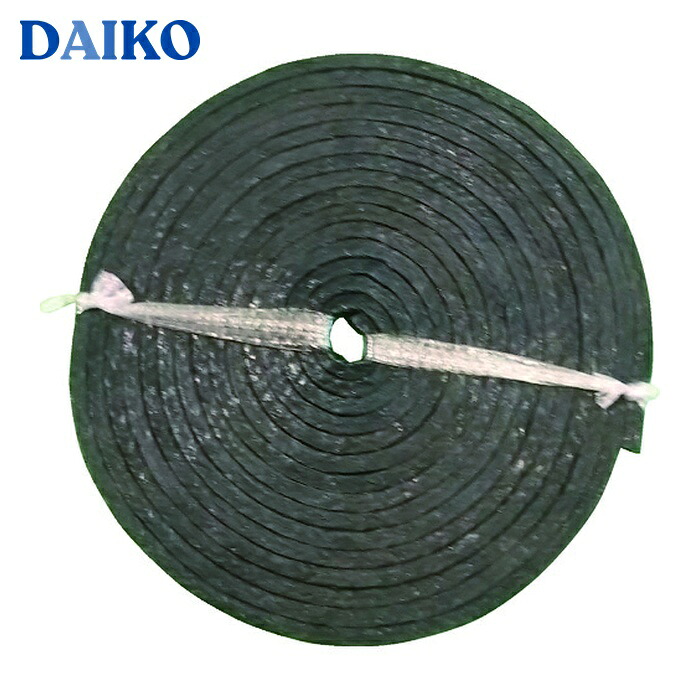 ダイコー D4101-12.7 グランドパッキン D4101 PTFE含浸炭化衣料繊維 幅12.7粍 (1巻)