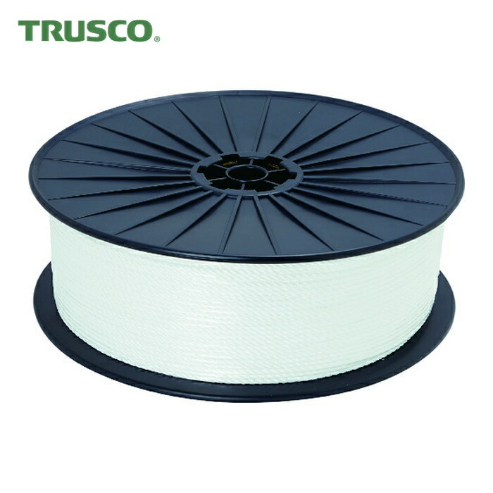 トラスコ TRUSCO ドローン用パイロットロープ PP4mm 長さ500m ボビン巻き ホワイト (1巻) D-ROPE4500-W 6,480円
