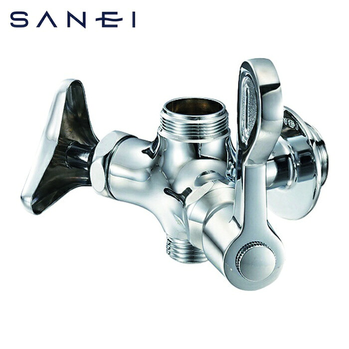 SANEI 三栄水栓 E2310F-13 厨房用二口横形自在水栓本体 (1個)