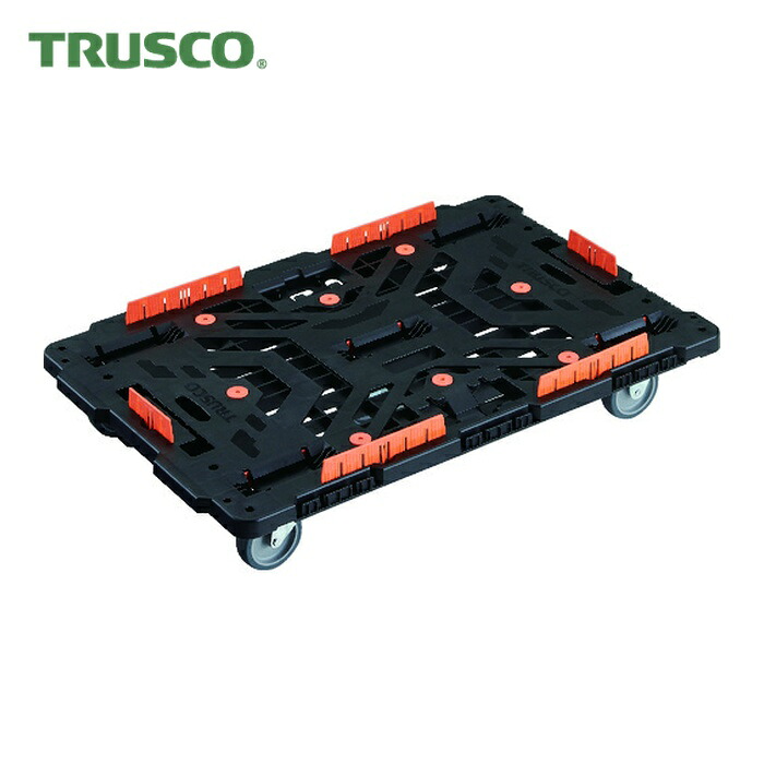 トラスコ TRUSCO 繋ぎ合わせる式脂製平台車 ビートル 900X600 自在3輪 コボレ打ちきり仕掛ける付 (1台) BT900KJ3-E100