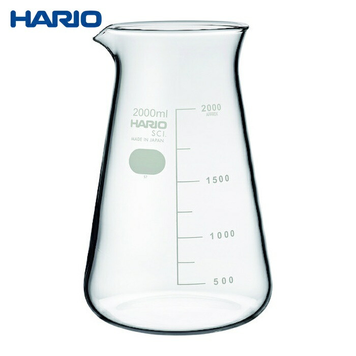 ハリオ HARIO コニカルビーカー 目安目盛付 2000ml (1個) CB-2L-SCI