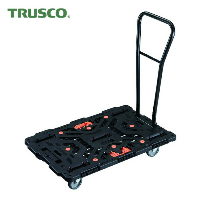 トラスコ TRUSCO 連結式樹脂製平台車 ビートル 900X600 自在5輪 脱着式ハンドル付 とめたろう付 (1台) BT900J5H-E100T