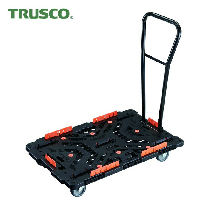 トラスコ TRUSCO 継ぎ合わせる式脂製平台車 ビートル 900X600 自在3輪 脱着式手持ち部分付 コボレ御仕舞い仕掛ける付 (1台) BT900KJ3H-E100 花・ガーデン・DIY-物流・運搬器具-DIY・工具