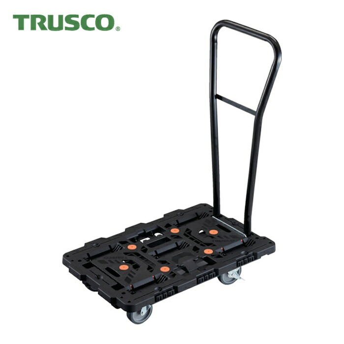トラスコ TRUSCO 継ぎ合わせる式脂製平台車 ビートル 700X450 自在5輪 内2輪ストッパー付 脱着式手持ち部分付 (1台) BT700J5S2H-E100 DIY・工具-物流・運搬器具