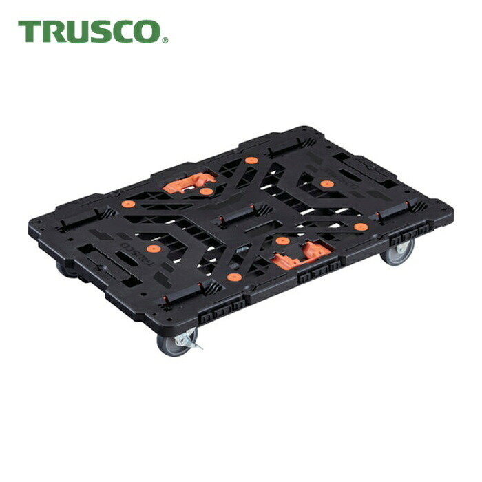 トラスコ TRUSCO 繋ぎ合わせる式脂製平台車 ビートル 900X600 自在3輪 内2輪ストッパー付 とめたろう付 (1台) BT900J3S2-E100T
