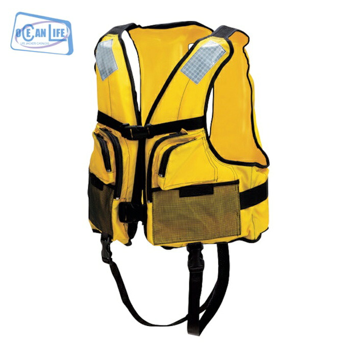 OCEANLIFE 小型舟・船用生存期間上衣 黄み TYPE A (1着) BW-2003-A-YL