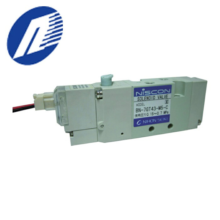 日本精器 BN-7GT43-M5-C-F24 4方向電磁弁 M5シングルDC24V7GT (1台) 5,268円