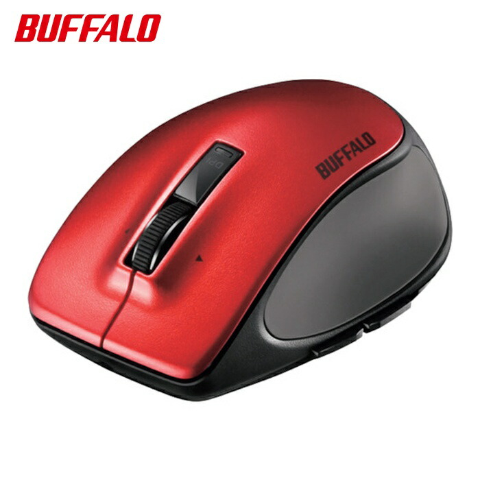 バッファロー Bluetooth BlueLED プレミアムフィットマウス Sサイズ レッド (1個) BSMBB500SRD