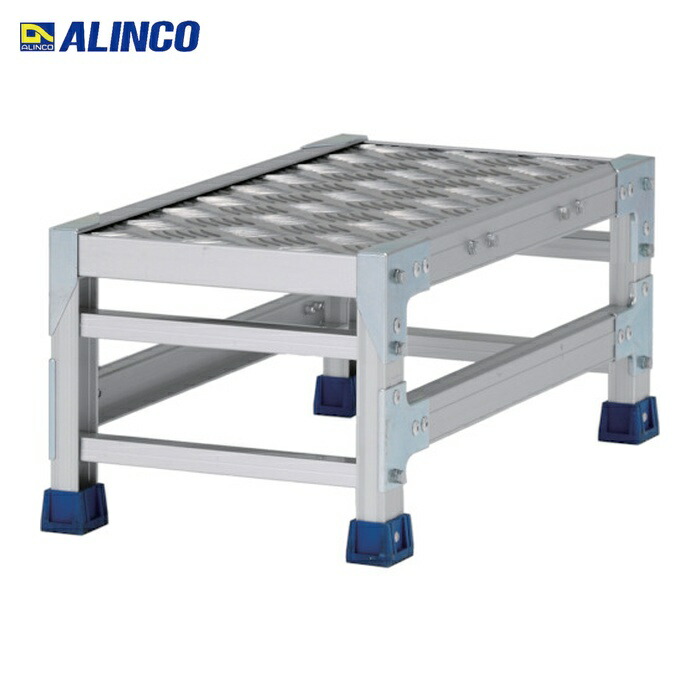 アルインコ ALINCO 作業台(天板縞板タイプ)1段 天板寸法300×600mm高0.25m (1台) CSBC123WS