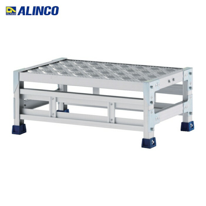 アルインコ ALINCO 作業台(天板縞板タイプ)1段 天板寸法600×400mm高0.25m (1台) CSBC126S