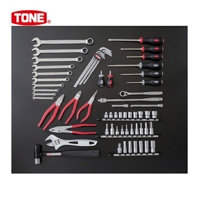 TONE トネ CS311C 整備用工具セット シャッター付サービスボード 工具一式のみ 65点セット (1S)｜工具ランド 29,081円
