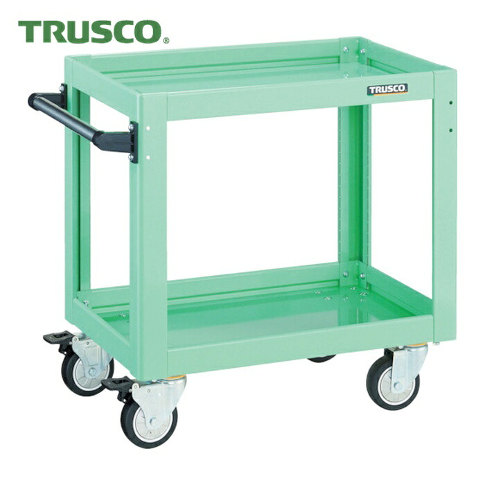 トラスコ TRUSCO ツールワゴン ドルフィン 600&times;400 4輪自在 ウレタン車輪 ヤンググリーン (1台) DLWS-662UJ-YG｜工具ランド