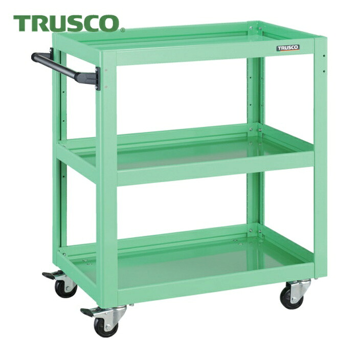 トラスコ TRUSCO ツールワゴン ドルフィン 750X500 ヤンググリーン (1台) DLWS-973-YG