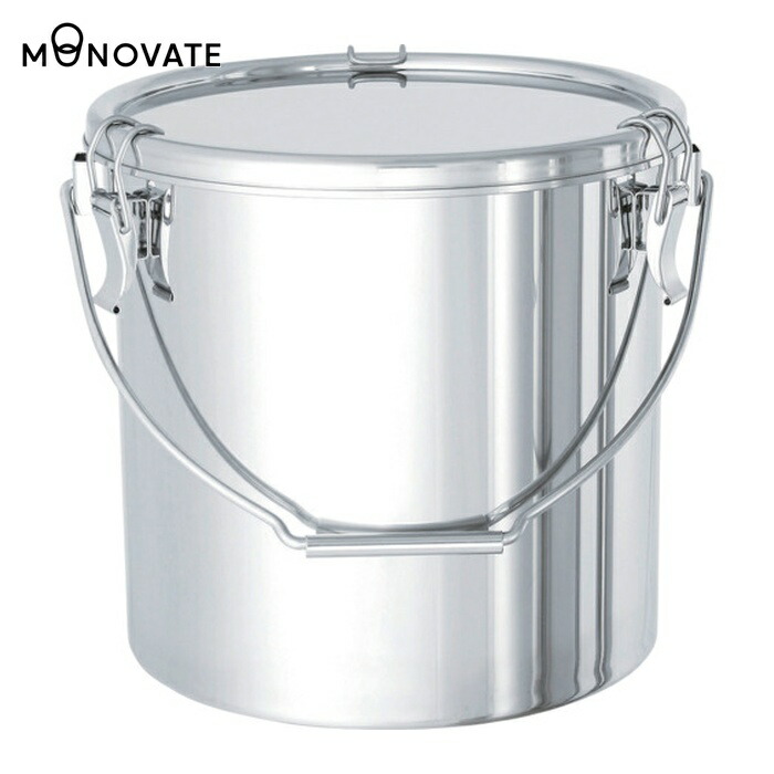 MONOVATE ステンレスタンク ストレートクリップ式吊下げ密閉タンク(フタ付) 15L (1個) CTB-27