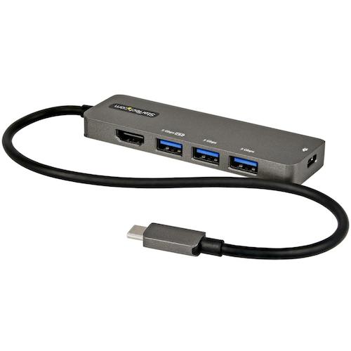 StarTech DKT30CHPD3 マルチポートアダプター/USB-C/シングルモニター/4K60Hz HDMI/100W PD/4ポートUSBハブ (1箱)|工具ランド