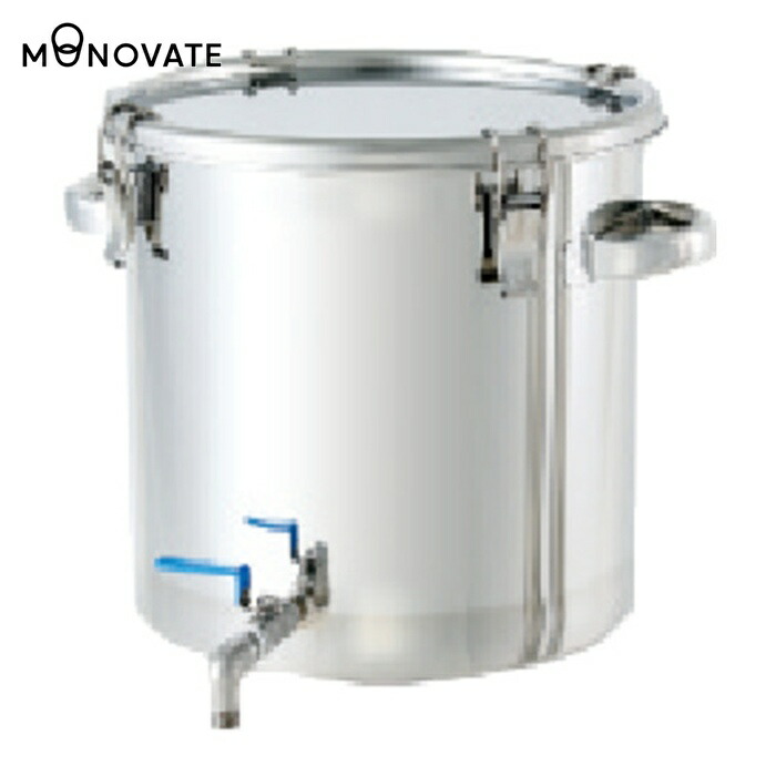 MONOVATE ステンレス鋼貯蔵タンク 引っ切りない密閉貯蔵タンク(どんぶり鉢弁膜付) 25L (1個) CTHV-33 研究・実験用品-花・ガーデン・DIY-タンク