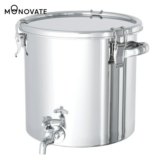 MONOVATE ステンレスタンク ストレート密閉タンク(蛇口付) 7L (1個) CTH-W-21
