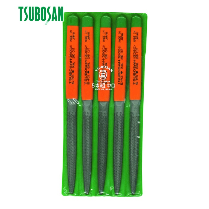 ツボサン TSUBOSAN DE005-02 組ヤスリ 5本組 楕円 中目 (1S)