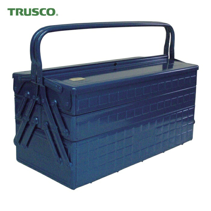 トラスコ TRUSCO 3段式物の具箱 472X220X343 青碧 (1個) GT-470-B