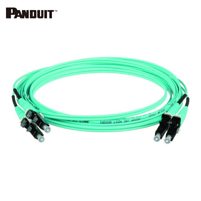 パンドウイット PANDUIT FX2ELLNLNSNM002 光ファイバーパッチコード OM3(低損失タイプ) 両端LCデュプレックス LSZH 2m (1本)