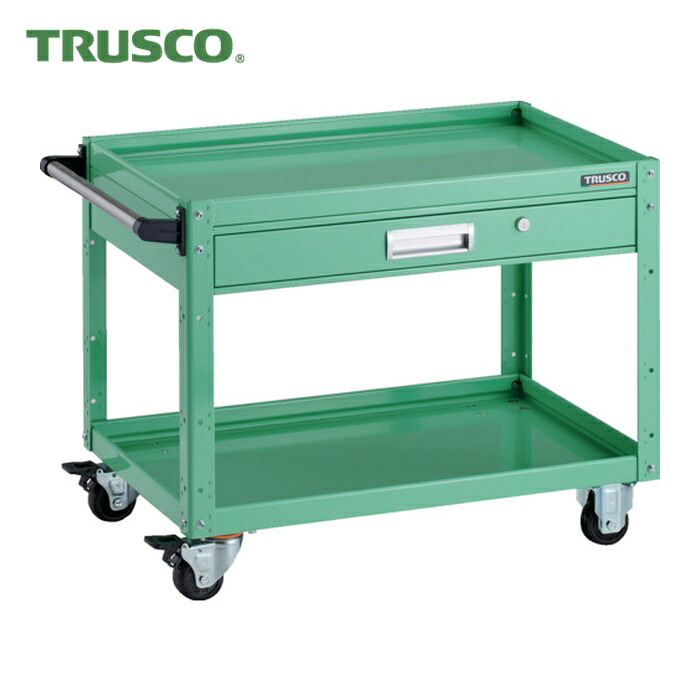 トラスコ TRUSCO ツールワゴン イーグルワゴン 750X500XH600 引出付 ヤンググリーン (1台) EGW-672V-YG｜工具ランド