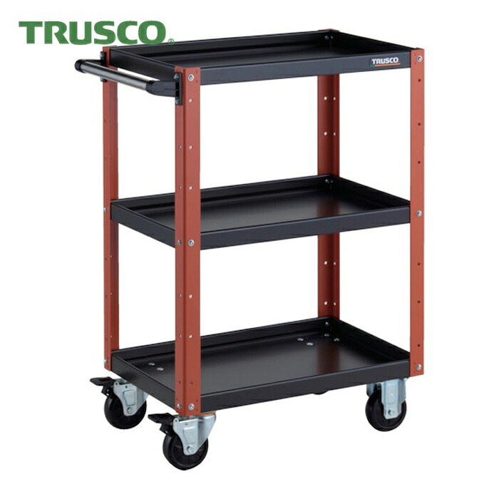 トラスコ TRUSCO ツールワゴン イーグルワゴン 600X400XH880 ブラック/オレンジ (1台) EGW-963-BKOR|工具ランド
