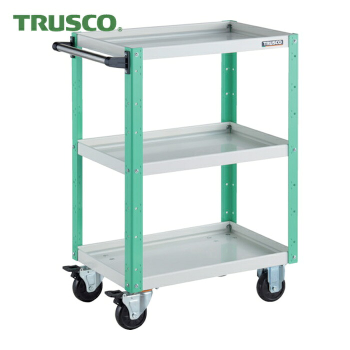 トラスコ TRUSCO ツールワゴン イーグルワゴン 600X400XH880 ホワイト/ヤンググリーン (1台) EGW-963-WYG|工具ランド