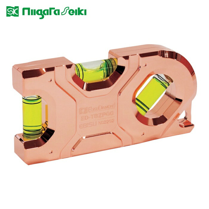 SK 新潟精機 ED-TBZPGG 水平器 鳶レベル零 ピンクゴールド (1個)