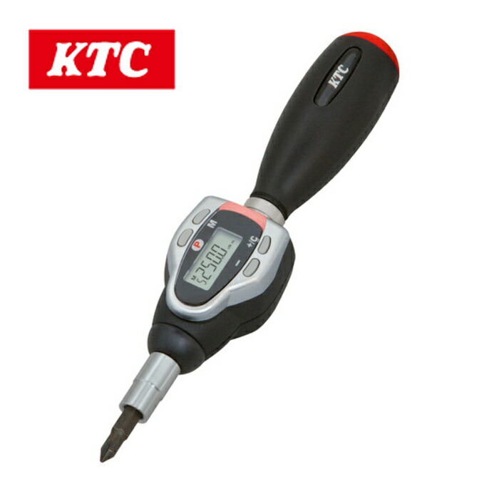 KTC 京都機械工具 GLK250 トルクレンチ(デジタル式) デジラチェドライバタイプ トルク調整範0.5~2.5N・m 差込角6.3mm (1個)
