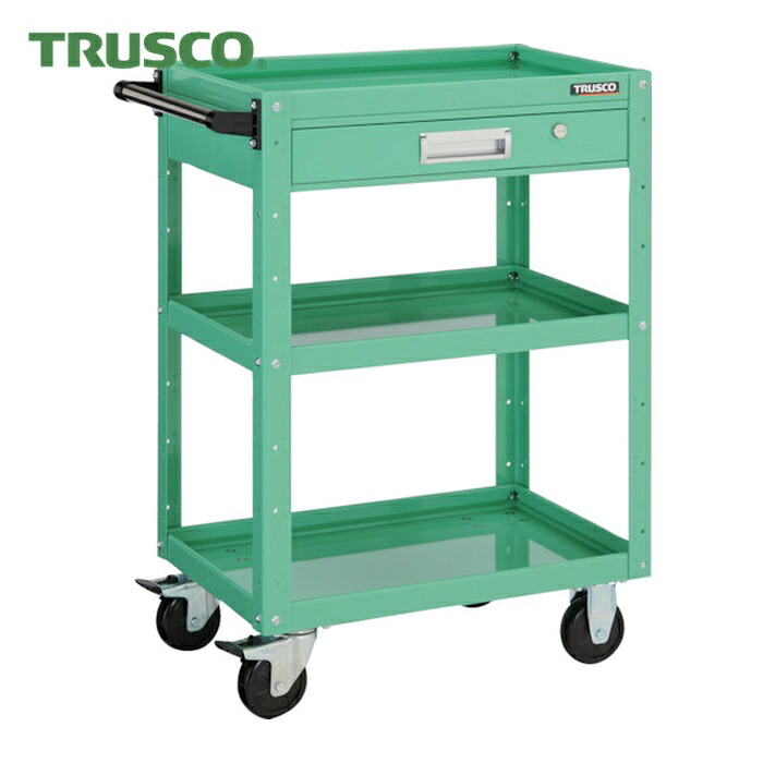 トラスコ TRUSCO ツールワゴン イーグルワゴン 600X400XH880 引出付 ヤンググリーン (1台) EGW-963V-YG