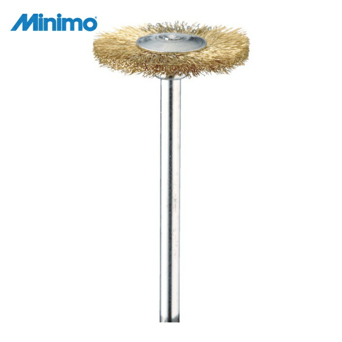 ミニター Minimo FC4042 金属ブラシ ホイール 真鍮 φ14 (10本入) (1Pk)