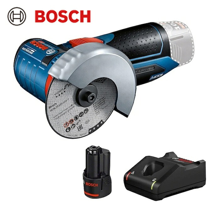 ボッシュ 10.8Vコードレスカッティンググラインダー+バッテリー充電器セット (1S) GWS10.8V-76HSET｜工具ランド