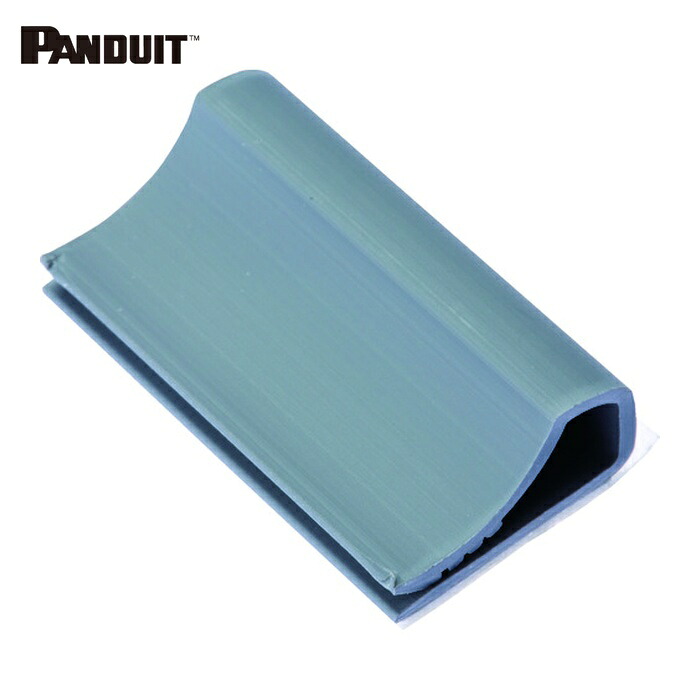 パンドウイット PANDUIT FCC5-A-D8 平ったい有線テレビくっ付ける具 天然ゴム系ねばり着く磁気テープ付き添い人 薄墨色(500個) (1袋)