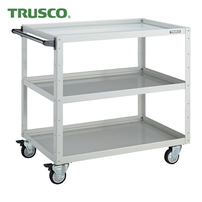 トラスコ TRUSCO ツールワゴン イーグルワゴン 900×600×H880 ウレタン4輪自在 ホワイト (1台) EGW-993UJ-W 27,824円