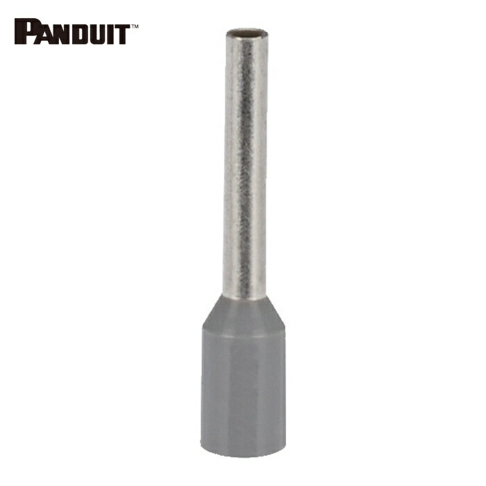 パンドウイット PANDUIT FSD76-10-D 絶縁付フェルール端子(SingleWire DIN規格) AWG18 グレー 500本入 FSD76-10-D (1箱)