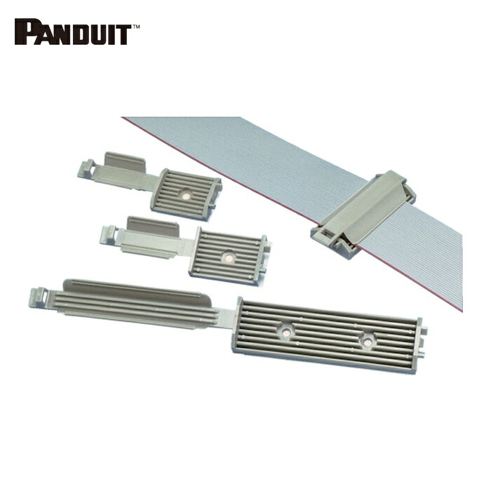 パンドウイット PANDUIT FCM2-A-C14 フラットケーブル固定具 ゴム系粘着テープ付 テレホングレー 適合ケーブル最大幅52.1mm 1袋100個入 (1袋)|工具ランド