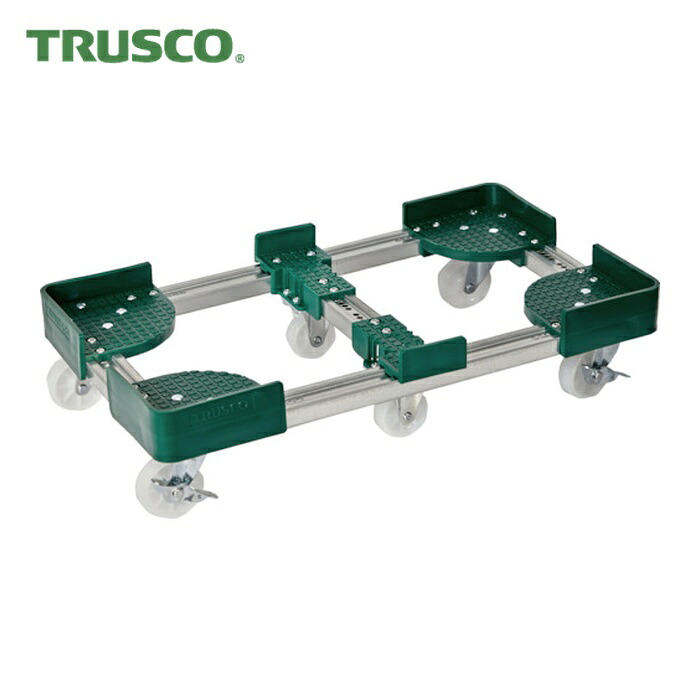 トラスコ TRUSCO 伸縮式コンテナ台車 内寸400-500X1000-1100 ストッパー付 (1台) FCD6-40100-S