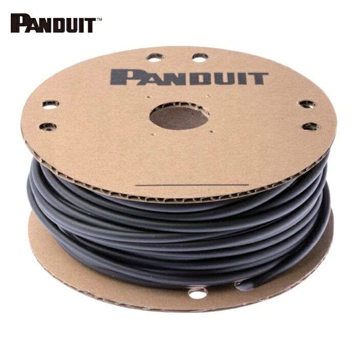 パンドウイット PANDUIT HSTT50-C 熱収縮チューブ 標準・長尺タイプ 黒 30.5m巻 収縮前内径12.7mm (1巻)｜工具ランド