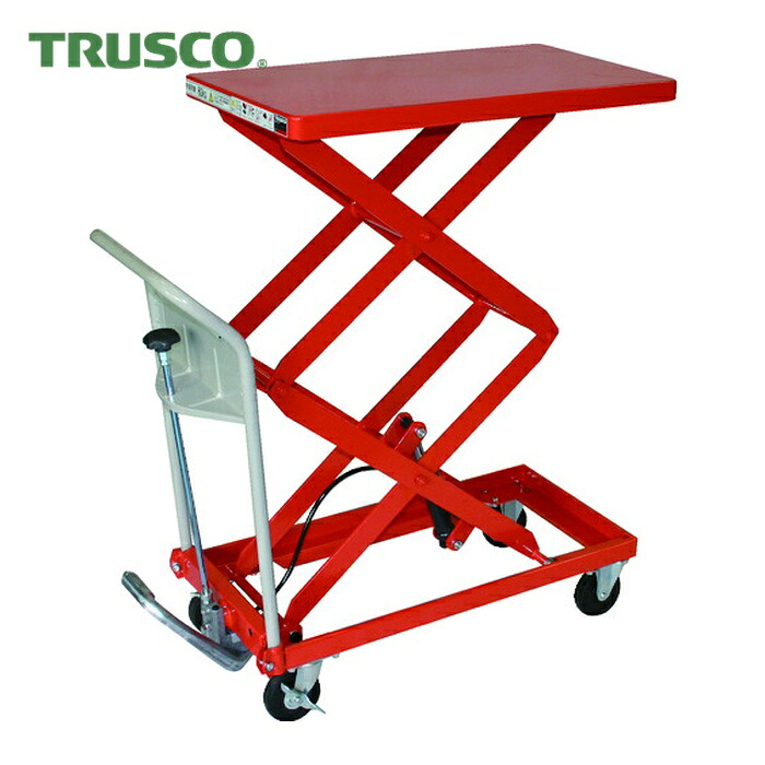 トラスコ TRUSCO ハンドリフター80kg 400×720 活気付ける程型 (1台) HLFA-S80W 物流・運搬器具-ハンドトラック