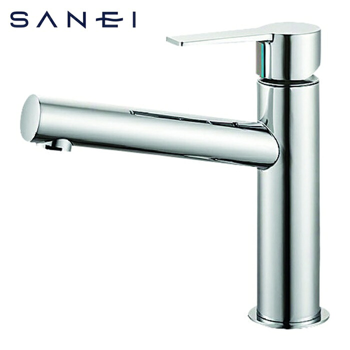 SANEI 三栄水栓 K4750NV-13 シングルワンホール洗面練り合わせる栓 水の泡吐水 滑りだし穴径φ32~35 (1個) その他-配管資材-木材・建築資材・設備