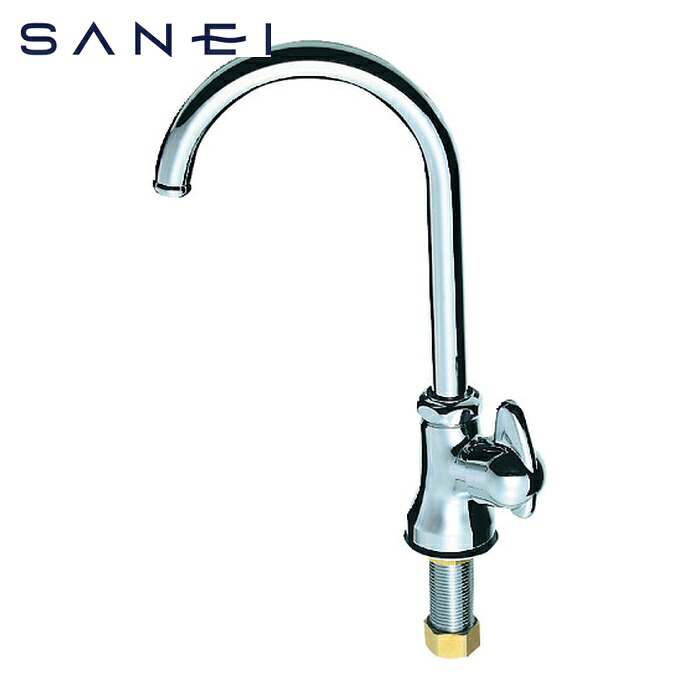 SANEI 三栄水栓 JA565-13 ミニセラ立形ツル首自在水栓 (1個)