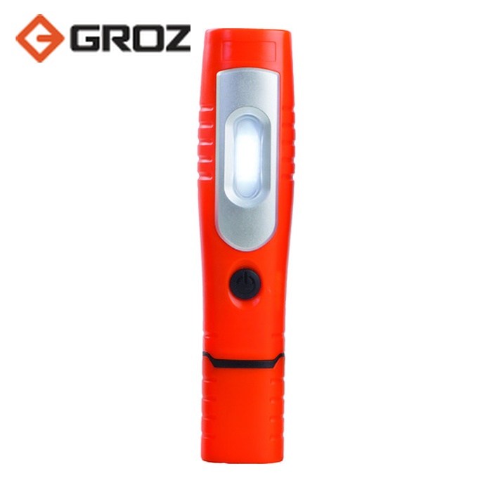 GROZ LED/360 充電式LEDハンドライト 360度回転 オレンジ 400Lm (1個)